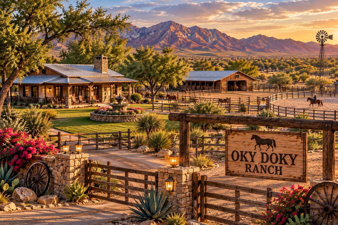 Illustration of the Oky Doky Ranch