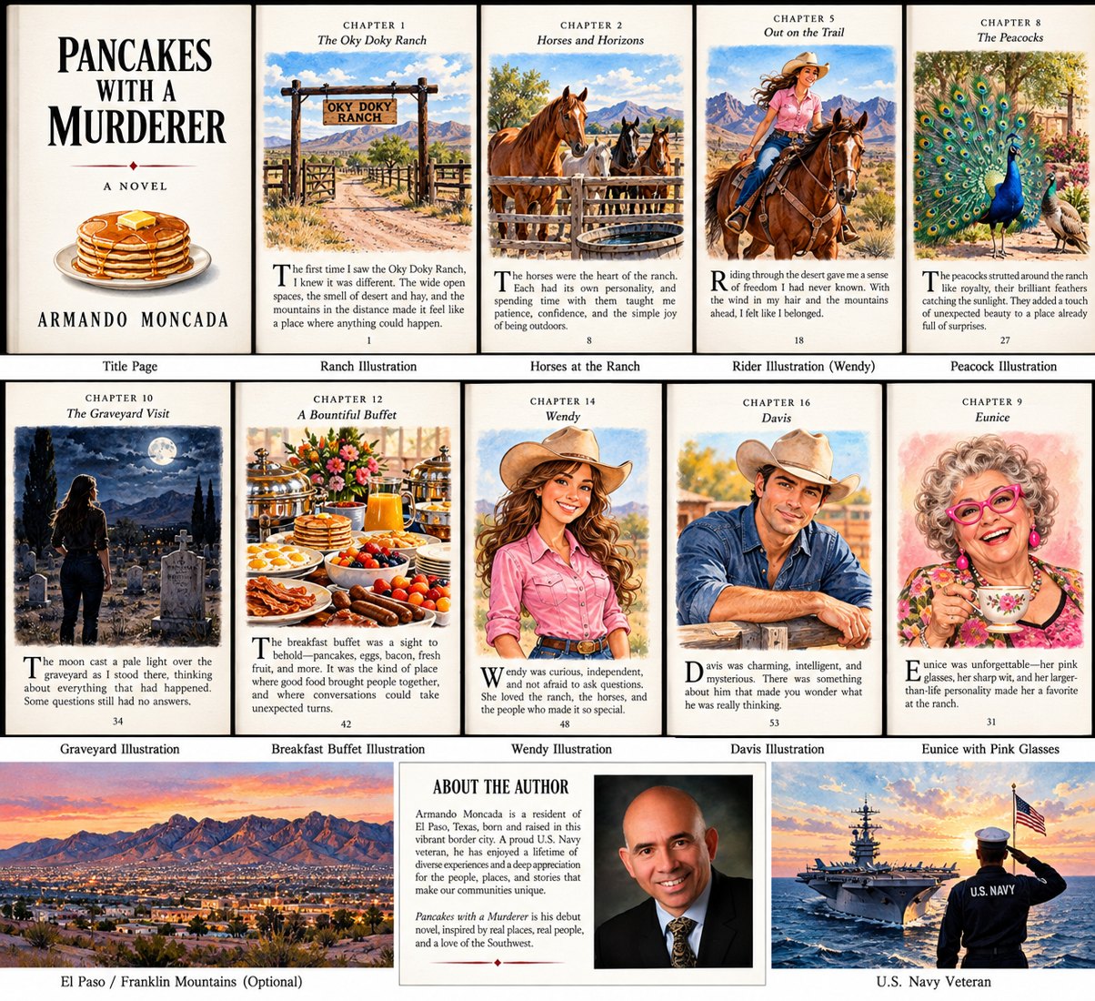 Western-themed illustration for Pancakes with a Murderer